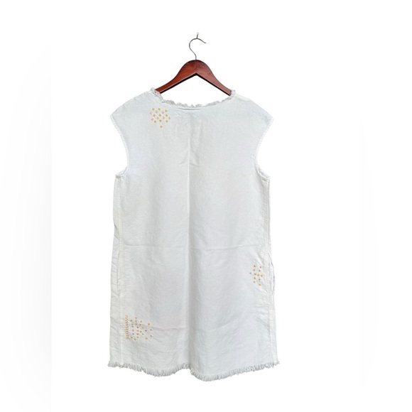 Anthropologie Holding Horses Fruit Salad Linen Tunic Dress White Raw Size Medium - Picture 6 of 9